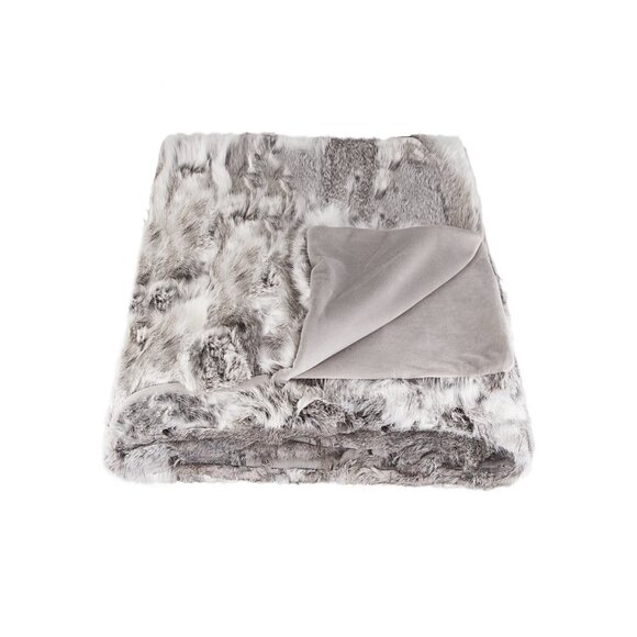 Natural Home Decor Classic Rabbit Throw | 1-Piece | Grey | 50"x60" - Picture 1 of 3